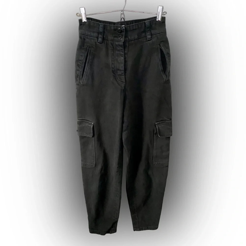Aritzia Wilfred  Free High Rise Black Cargo Pants Size 2 - Picture 5 of 14